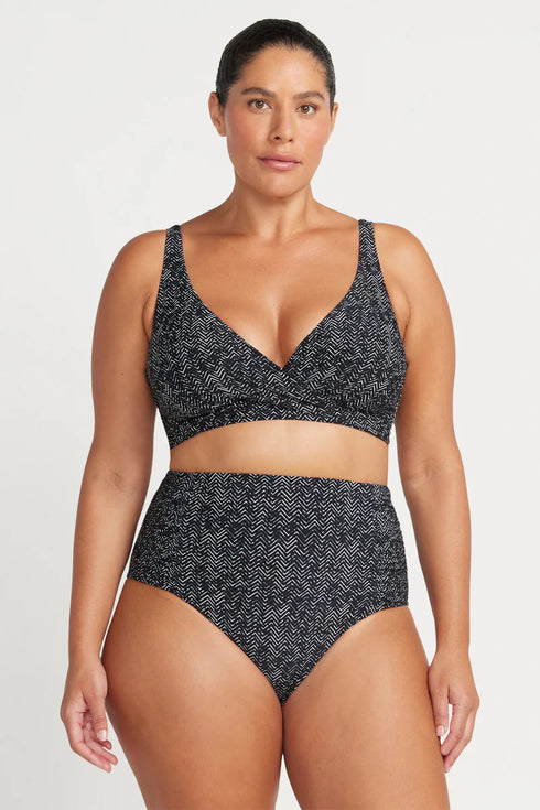 Artesands Zig Zag Cross Frnt Bikini Top